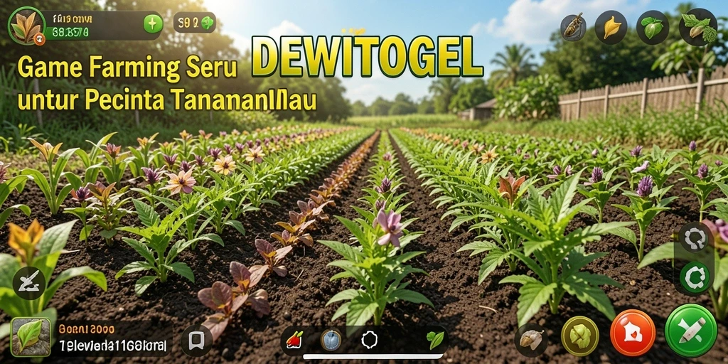 Screenshot permainan DEWITOGEL yang menampilkan aktivitas bertani yang menyenangkan.