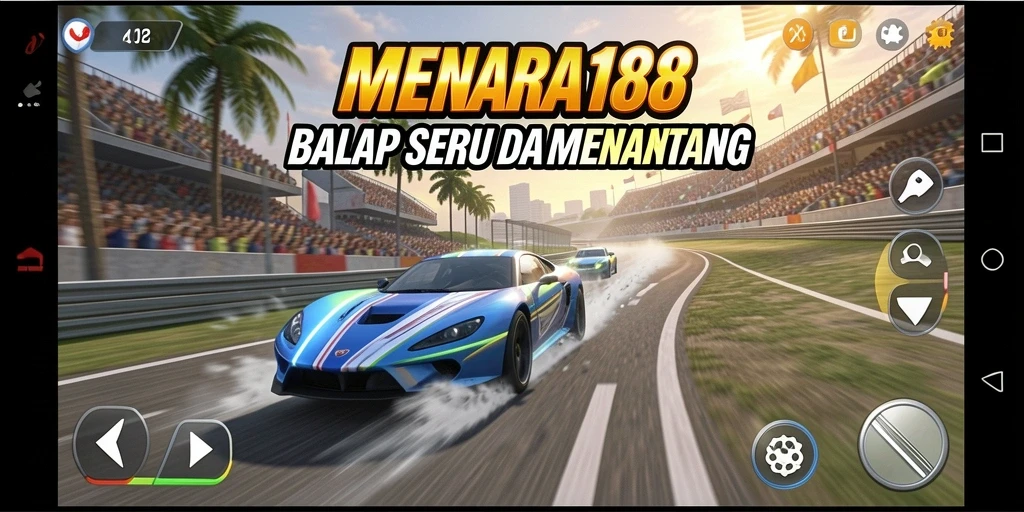 Screenshot MENARA188 menampilkan aksi balapan yang mendebarkan dan grafis yang menawan.