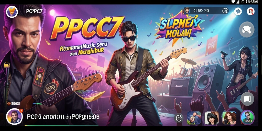 Tampilan gameplay yang menarik dalam PCPC7, penuh warna dan interaktif.