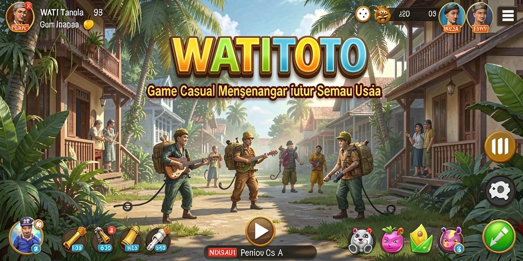 Tampilan gameplay menarik dan penuh warna dari WATITOTO.
